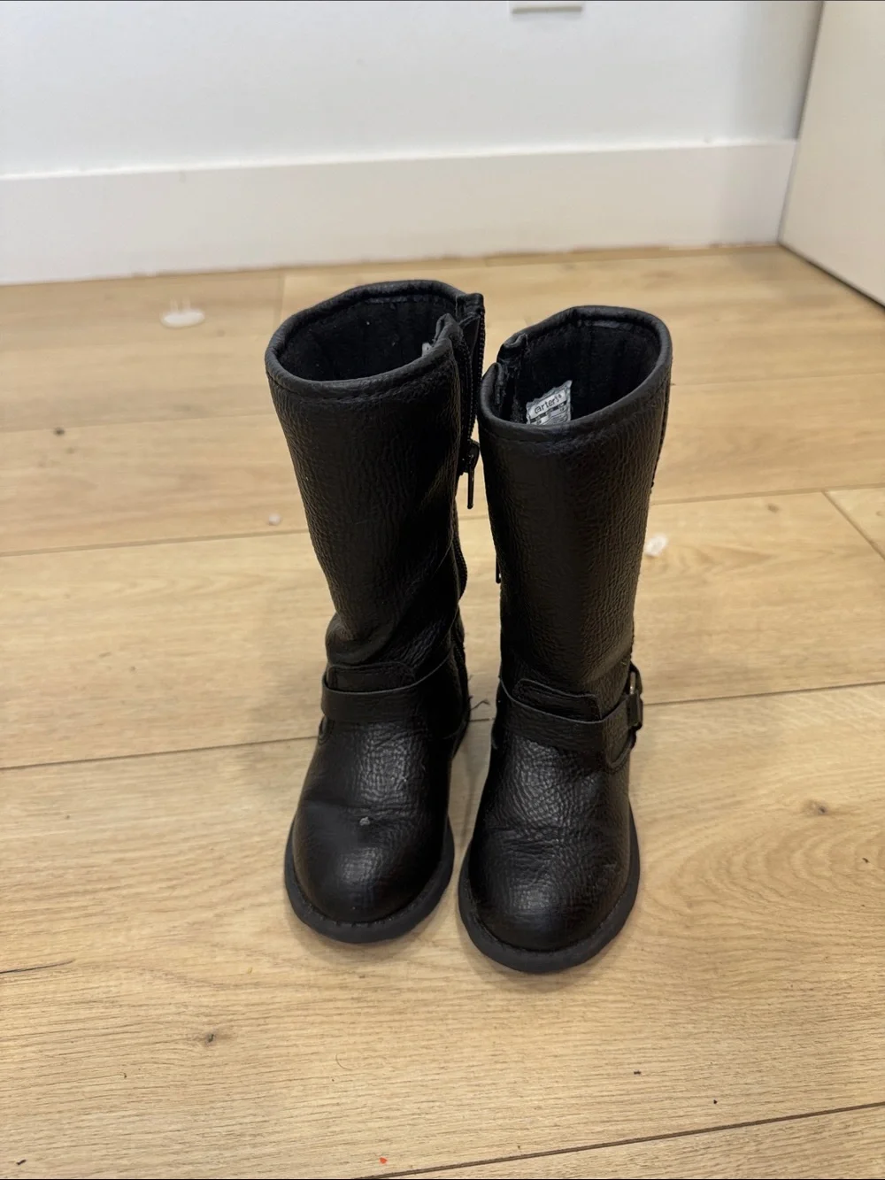 Carter's Black Kids Mid-Calf Buckle Boots